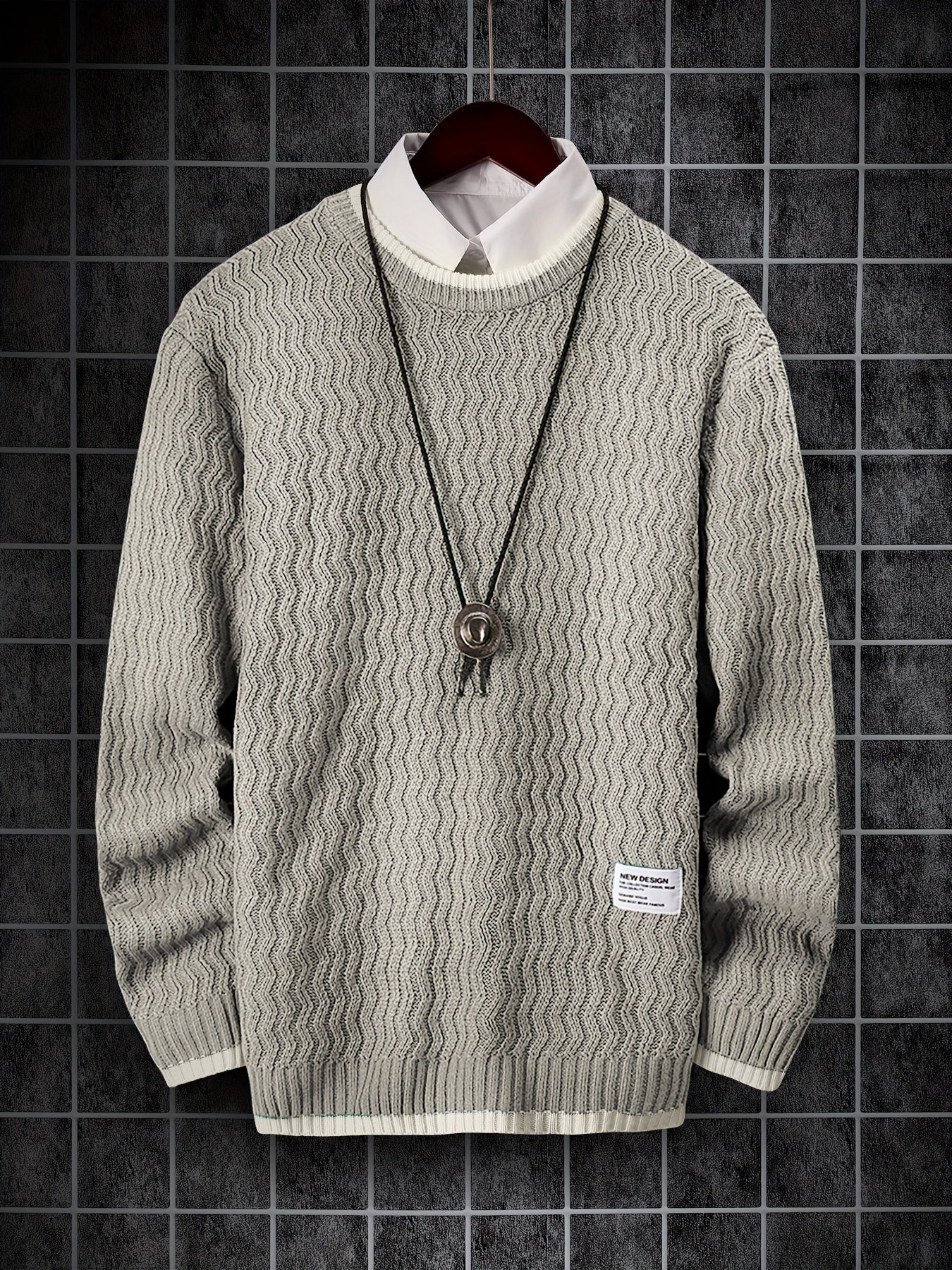 Men's Thermal Knit Pullover Sweater