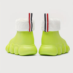 Women's Lightweight Rain Boots Winter Warm Short Tube Wear-resistant Shoes