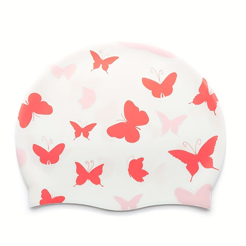 Cartoon Animal Print Silicone Swimming Cap