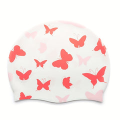 Cartoon Animal Print Silicone Swimming Cap