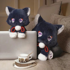 Fluffy Cat Plush Toy with Expressive Eyes - Birthday Gift for Girls Boys