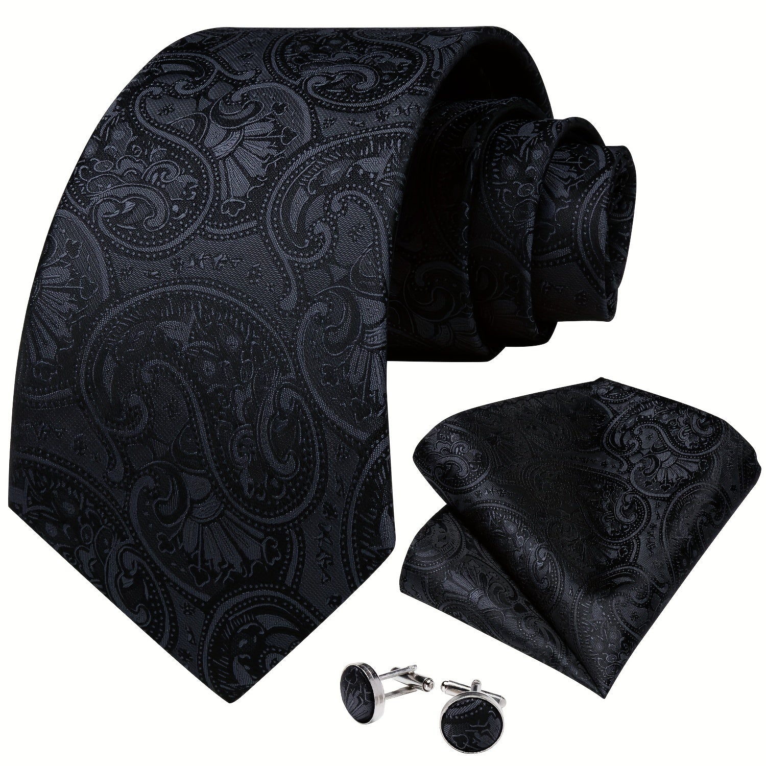 Dark Paisley Wedding Tie For Men