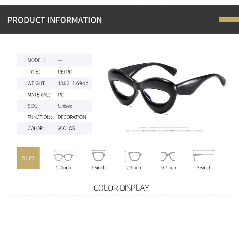 Cat Eye Glasses Light Blocking Oval Shape Glasses