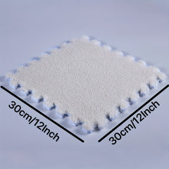 12pc Plush Interlocking Foam Tile Puzzle Floor Mats Full Household Rug