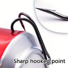 50pcs Double Hooks High Carbon Steel Barbed Worm Hook Fishing Replacement