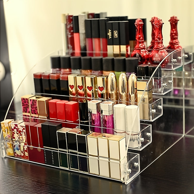 Transparent 6 Tier Nail Polish Lipstick Organizer Storage Case