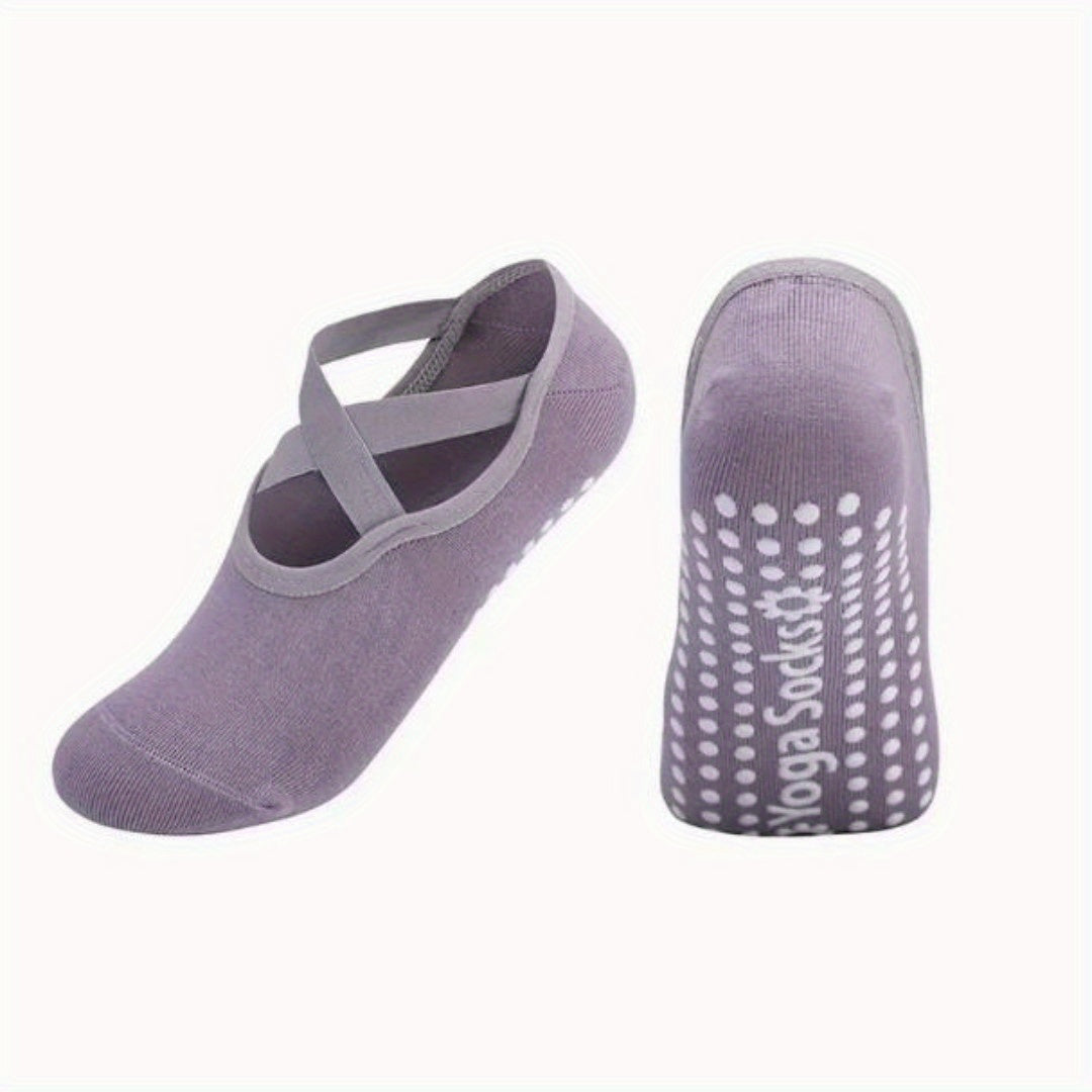 Women's Non Slip Yoga Socks Low Top Breathable Solid Color Practice Socks