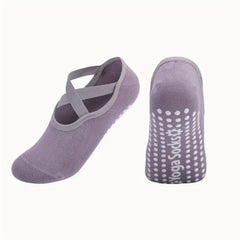 Women's Non Slip Yoga Socks Low Top Breathable Solid Color Practice Socks