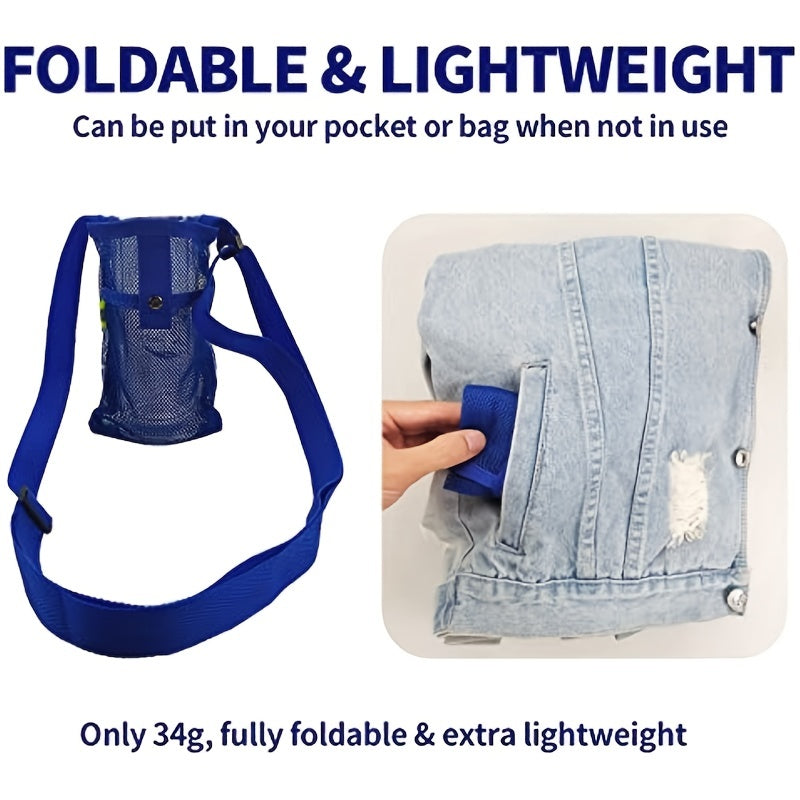 Mesh Water Bottle Holder with Shoulder Strap
