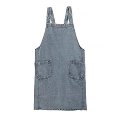 Vintage Haircut Denim Apron with Pocket