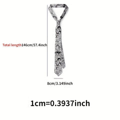 Vintage Style Printed Pattern Tie Men's Business Tie