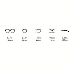 Oval Rimless Sunglasses Gradient UV400