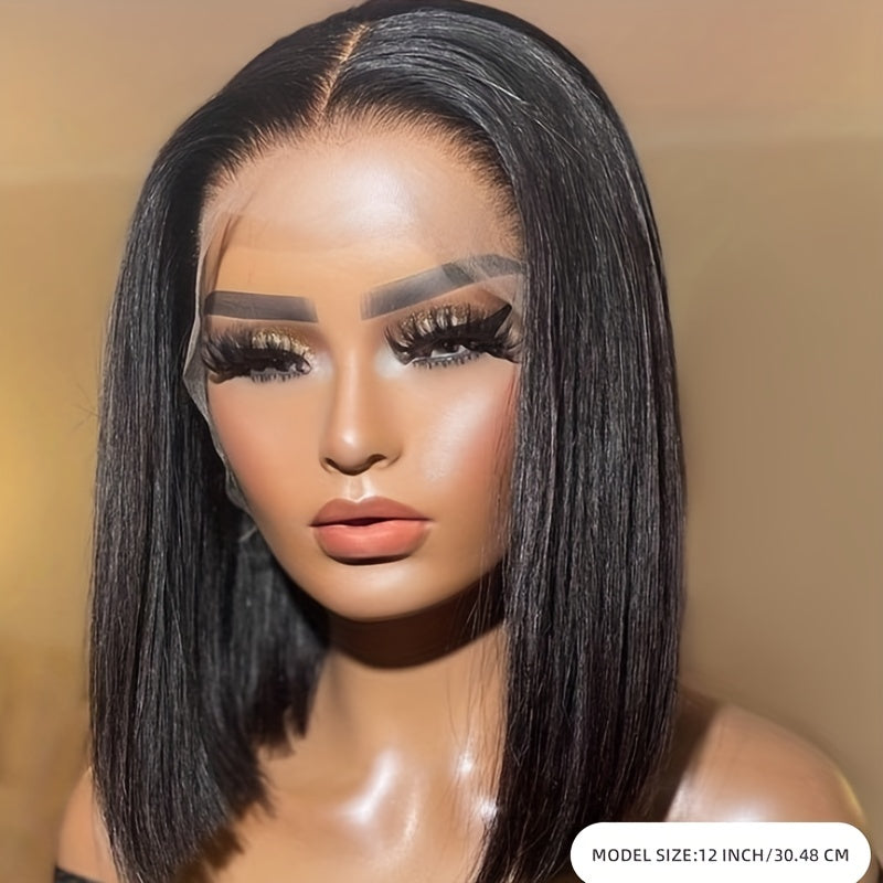 180 Density Straight Bob HD 13x4 Lace Frontal Human Hair Wigs