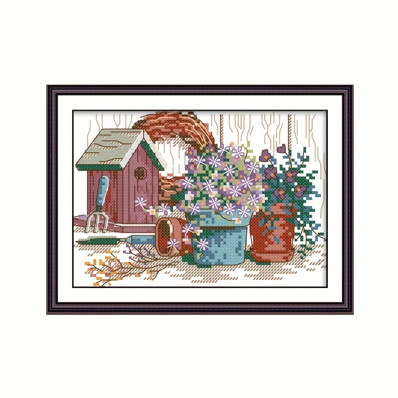 Small Landscape Cross Stitch Kit for DIY Handwork