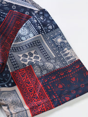 Retro Style Graphic Pattern Shirt Men's Casual Semi-Formal Button Up