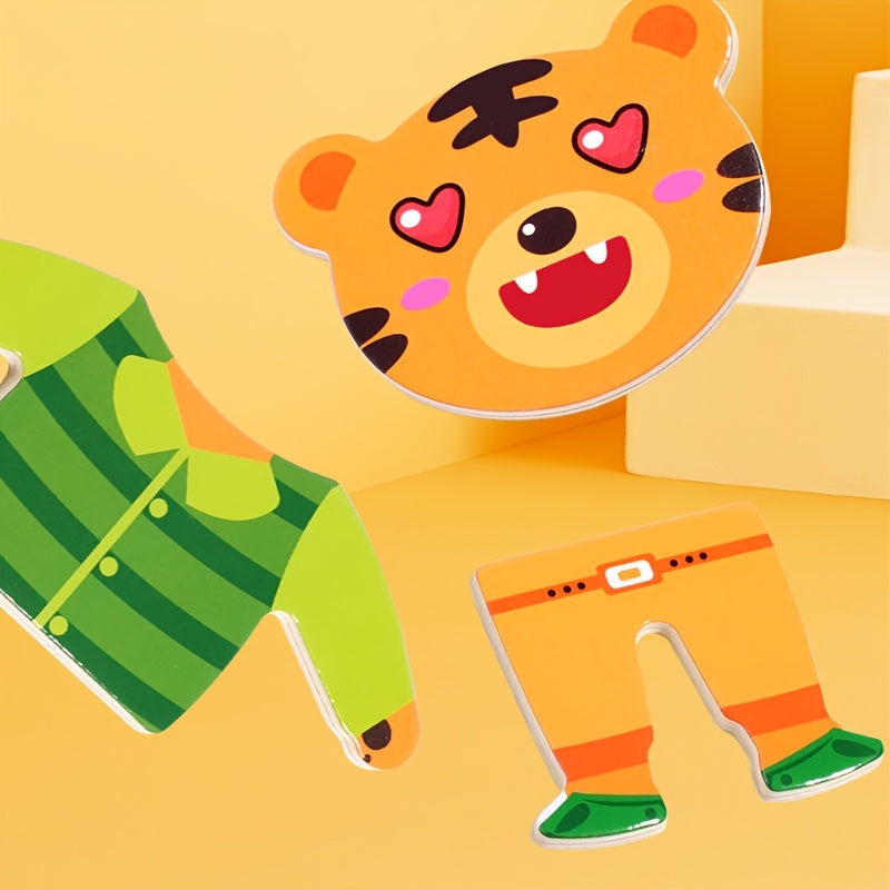 Little Bear Dress Up Puzzle Toy for Boys and Girls
