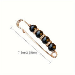 8pcs Pearl Flower Brooch Pins Safety Pin Waist Buckle