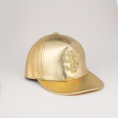 Men's PU Leather Baseball Cap with Dollar Pattern