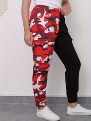 Colorblock Camo High Rise Cargo Jogger Jeans