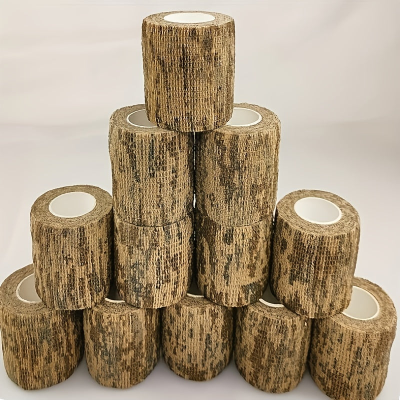 6 12pcs Self Adhesive Bandage Camouflage Tape Wrap 5cmx4 5m