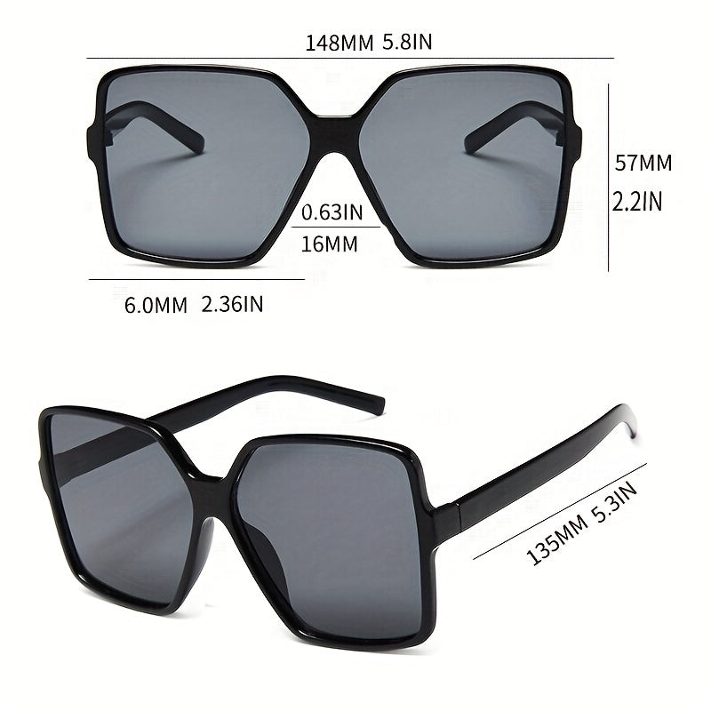 Large Square Sunglasses For Women Men Gradient Glasses UV400