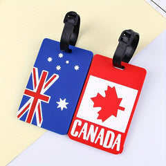 Canada Flag Pattern Boarding Card Rubber Card Sleeve Lightweight Luggage Tag