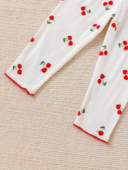Toddler Baby Girls Fruit Print Top Trousers Set