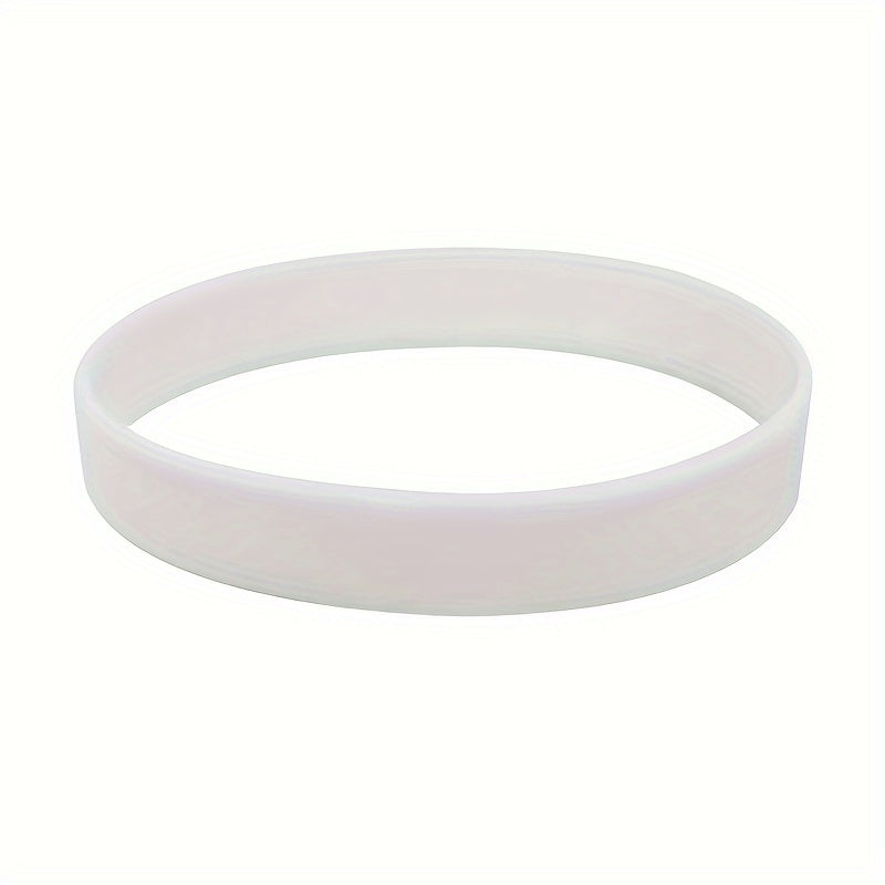 5pcs Silicone Strap Luminous Bracelet Solid Wrist Team Bracelet