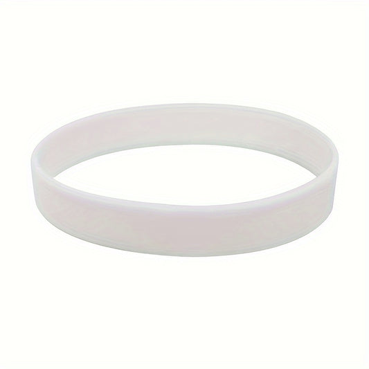 5pcs Silicone Strap Luminous Bracelet Solid Wrist Team Bracelet