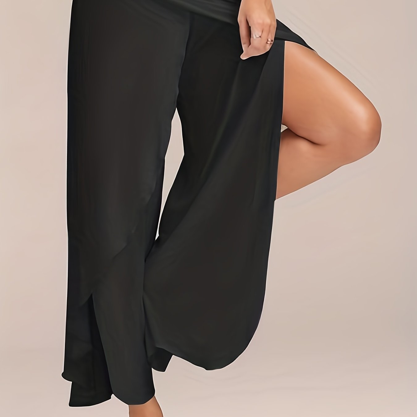 Wide Leg Workout Pants High Waist Solid Casual