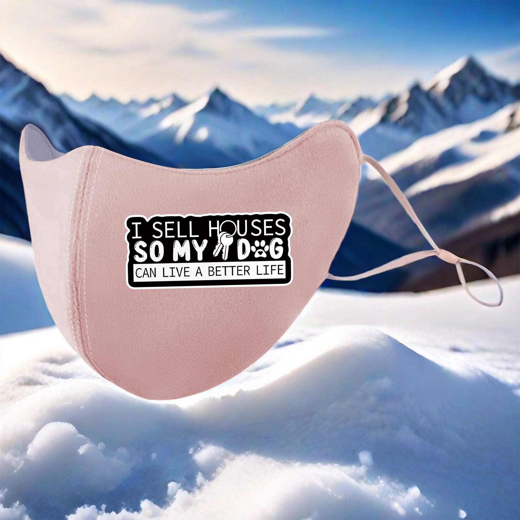 3D Plush Warm Mask Pattern 6127 Protects Against Cold Wind/ Eye Corners
