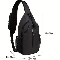Sporty Chest Bag Zipper Crossbody Bag