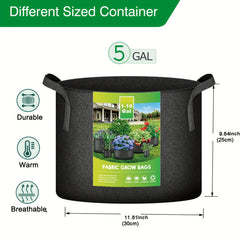 10 Packs 18.93 L Grow Bags Fabric Pots with Handles