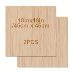 Unfinished Wood Sheet 18x18in 45.2mm Thick Blank Wood Cutting Paper for Crafts