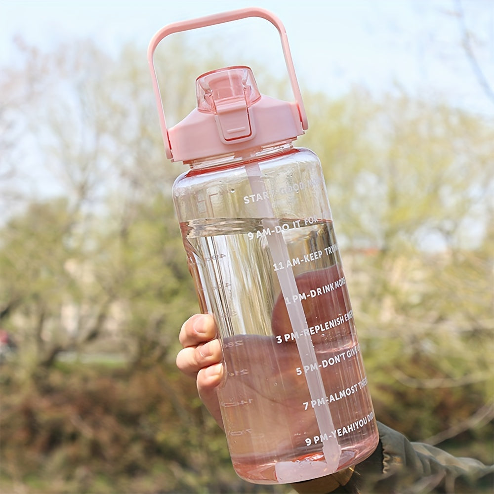 Large Capacity BPA-Free Straw Water Bottle 67oz Leak Proof Portable Bottle