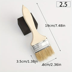 Wooden Handle Pig Hair Brush BBQ Paint Brush