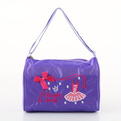 Pink Ballet Skirt Bow Decor Bag For Girl Costume Clothes Shoes Dress Handbag