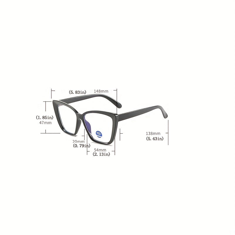 Cat Eye Anti Light Glasses For Women Men Students Clear Jelly Frame