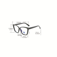 Cat Eye Anti Light Glasses For Women Men Students Clear Jelly Frame