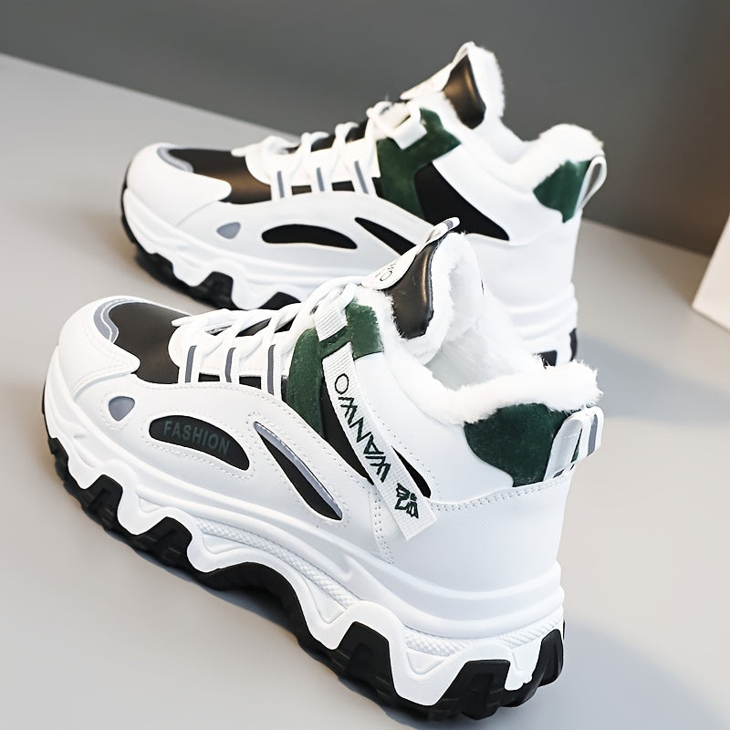 Women's Winter Plush High Sports Sneakers Waterproof