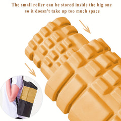 LYZZXI 2pcs Fitness Massage Rollers With Storage Bag Two Sizes Yoga Column