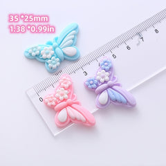 10pcs Butterfly Resin Charms for DIY Jewelry Hair Phone Cases