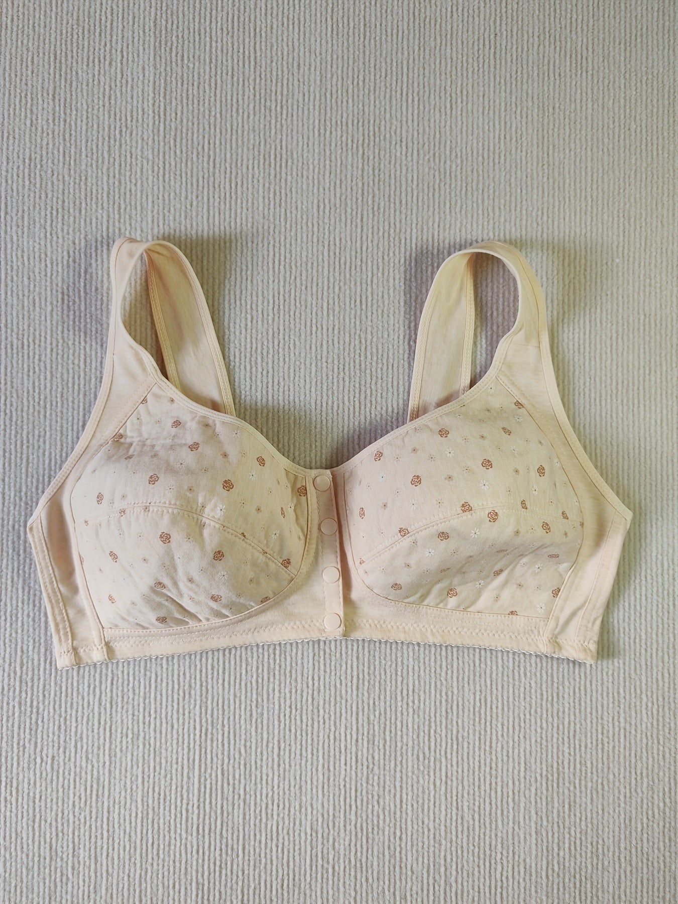 Daisy Print Buckle Front Soft Bralette