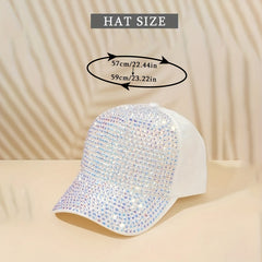 Summer Baseball Cap with Diamond Inlay