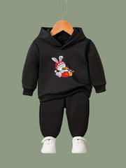 OERYUI 2pcs Christmas Bunny Hoodies Pants Set For Kids Spring Fall
