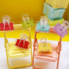 10pcs Cartoon Journal Clips Double-sided Expression Bag Clips