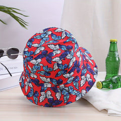 Butterfly Print Outdoor Bucket Hat Unisex Sunshade Hat