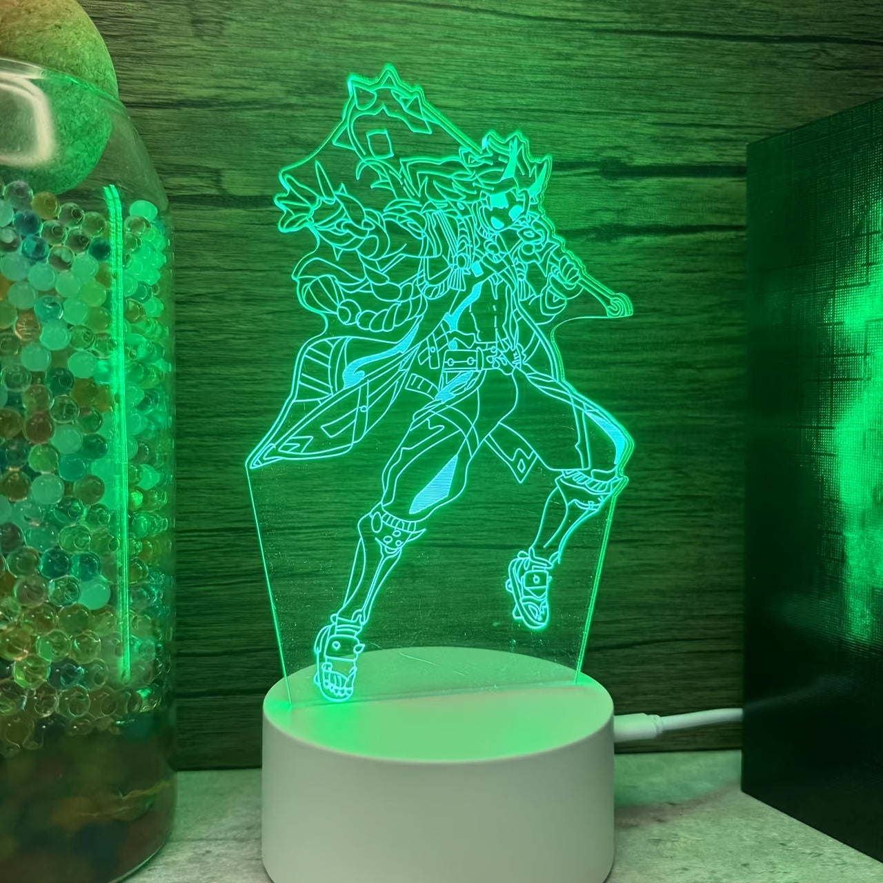 LED 3D Night Lights Acrylic Touch Lights for Bedroom Table Lamps