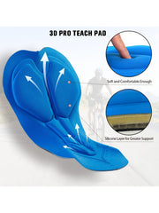 Men's Cycling Bib Pants 3D Padded Moisture Wicking Road Bike Bib Biking Leggings
