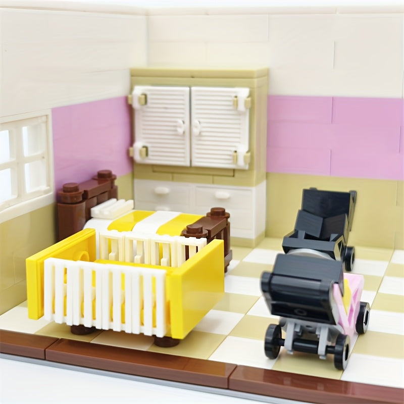 Children's Car Bed with Wardrobe, Trolley, Building Blocks Toy